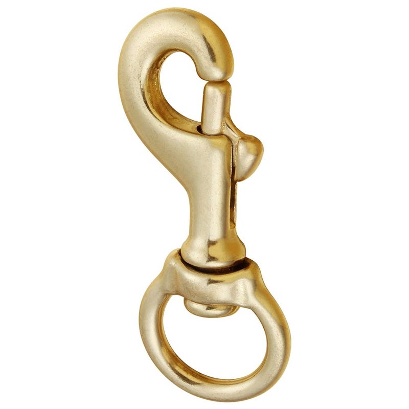 AOWESM 3-1/4 Inch Solid Brass Swivel Bolt Snap Hooks 7/8 Inch Swivel Eye Single Ended Scuba Diving Clips Keychain Holder for Dog Collar, Pet Leash, Flag Halyard and More (2 Pieces) - Image 4